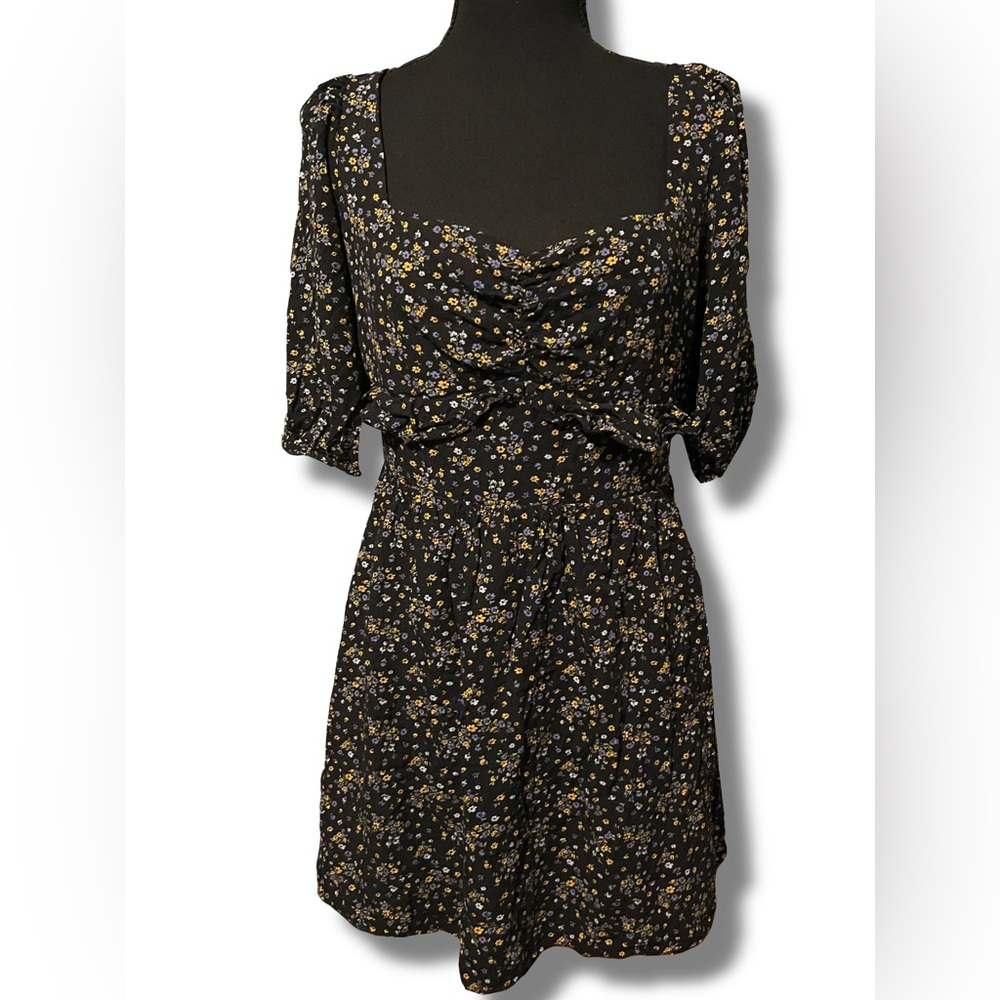 Forever 21 Cream Puff Sleeve Mini Sundress